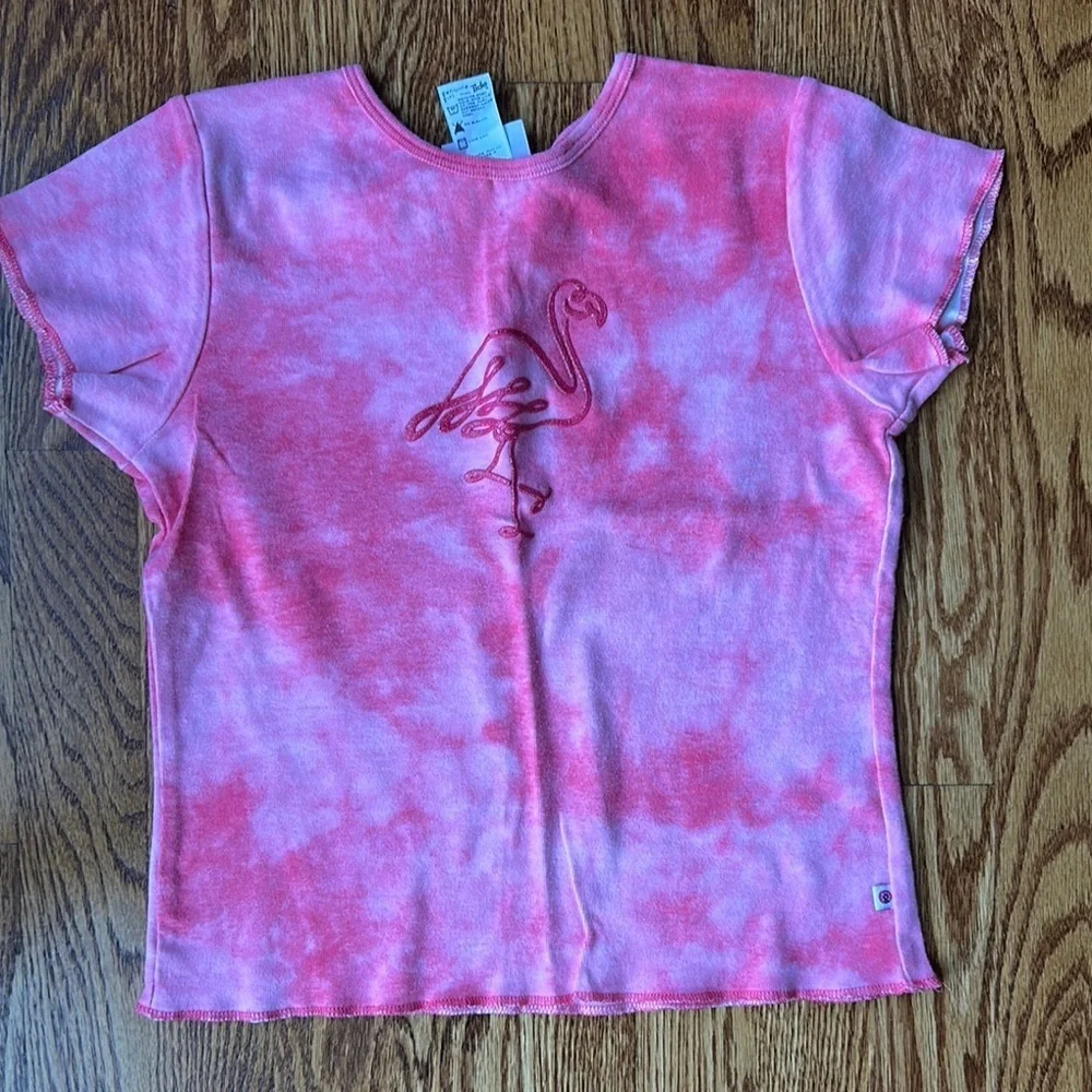 Genuine Girl Tie Dye Pink Flamingo Kids Shirt